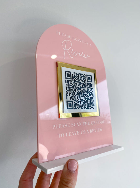 QR Code | Sign & Stand | Acrylic Business Sign