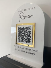 QR Code | Sign & Stand | Acrylic Business Sign