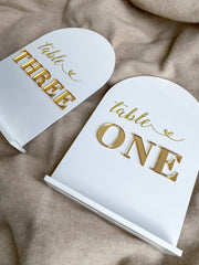 Wedding Table Acrylic Arch Sign