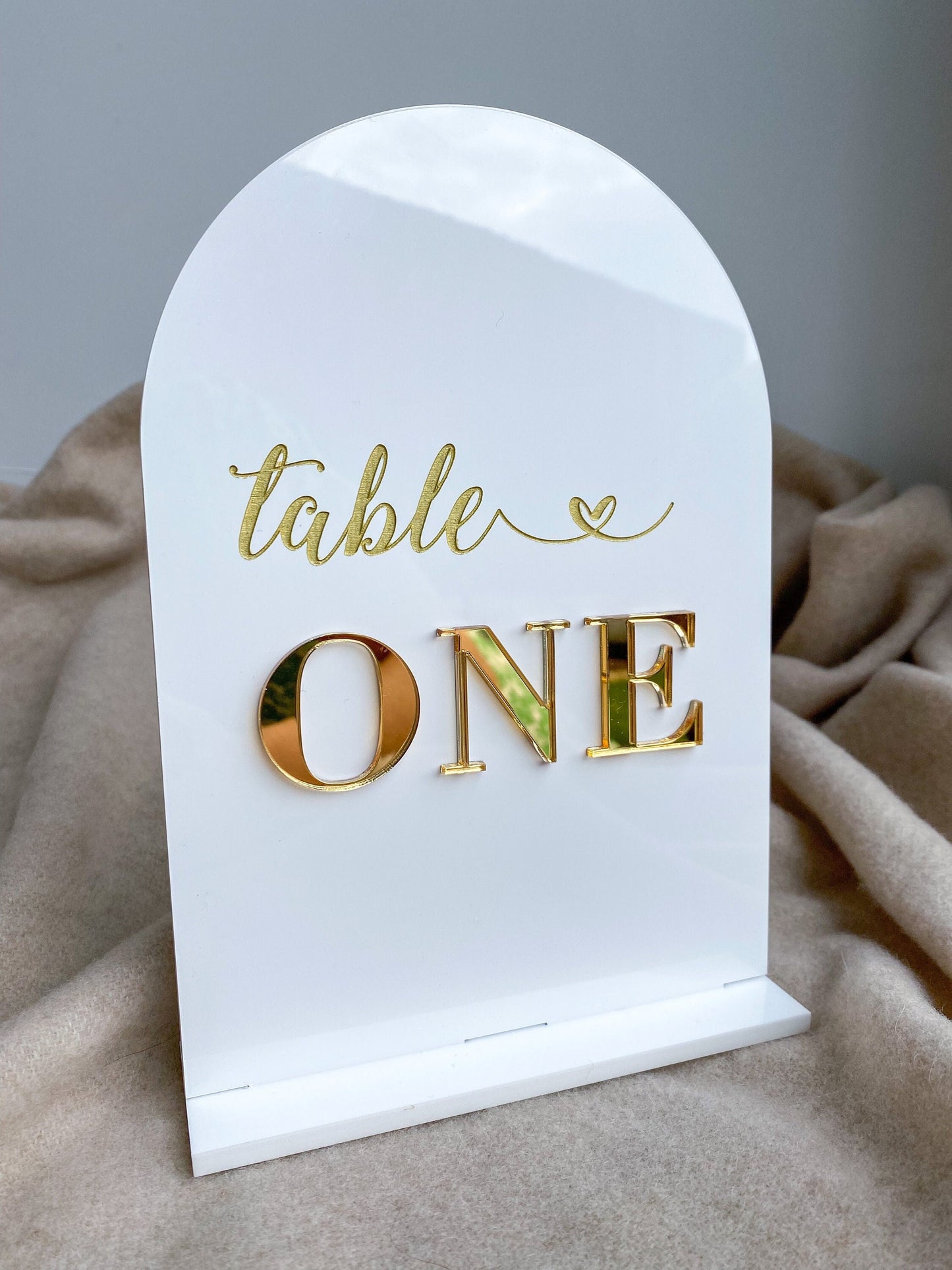 Wedding Table Acrylic Arch Sign