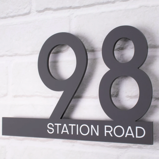 Personalised Modern 3D Effect Acrylic Floating House Address Sign