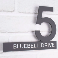 Personalised Modern 3D Effect Acrylic Floating House Address Sign