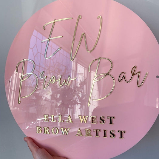 Acrylic Business Sign | Circle