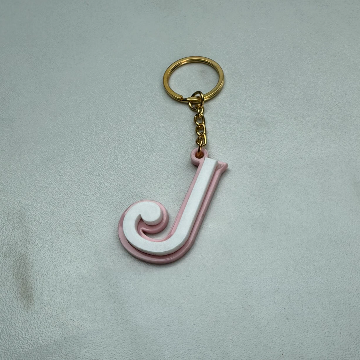 Barbie Style Initial Keyring
