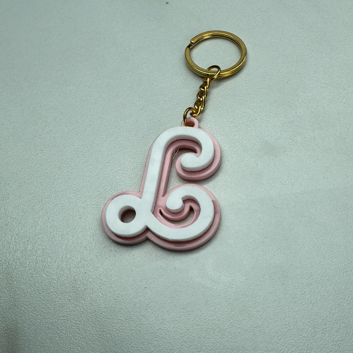 Barbie Style Initial Keyring