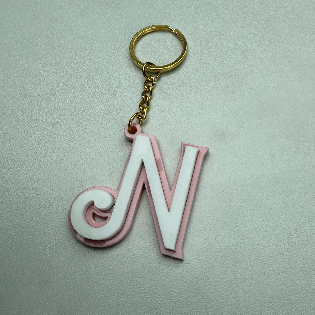 Barbie Style Initial Keyring