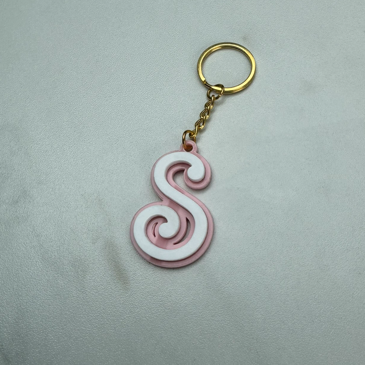 Barbie Style Initial Keyring