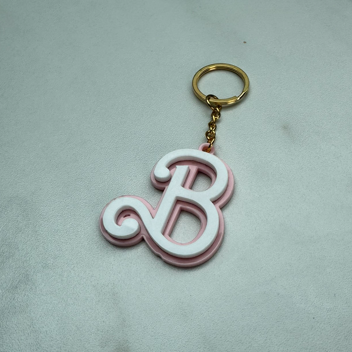 Barbie Style Initial Keyring