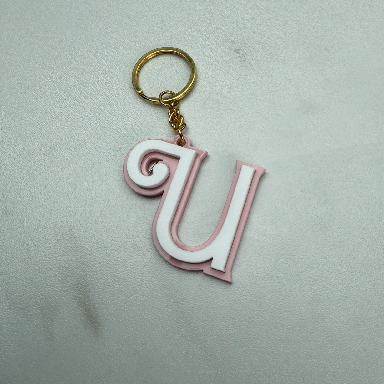 Barbie Style Initial Keyring