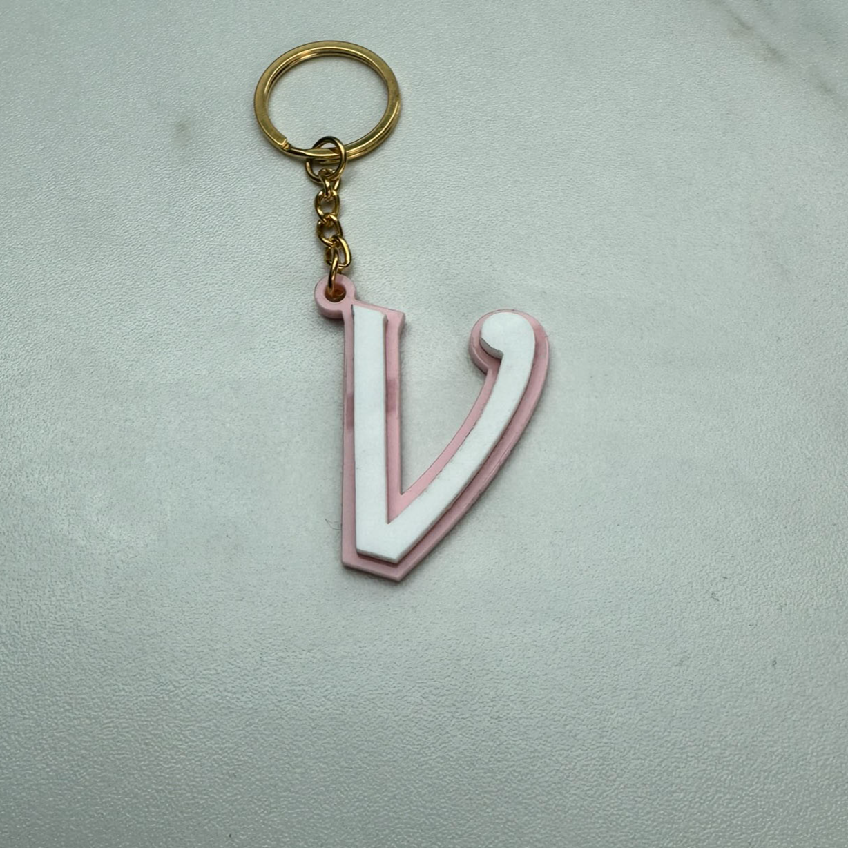 Barbie Style Initial Keyring