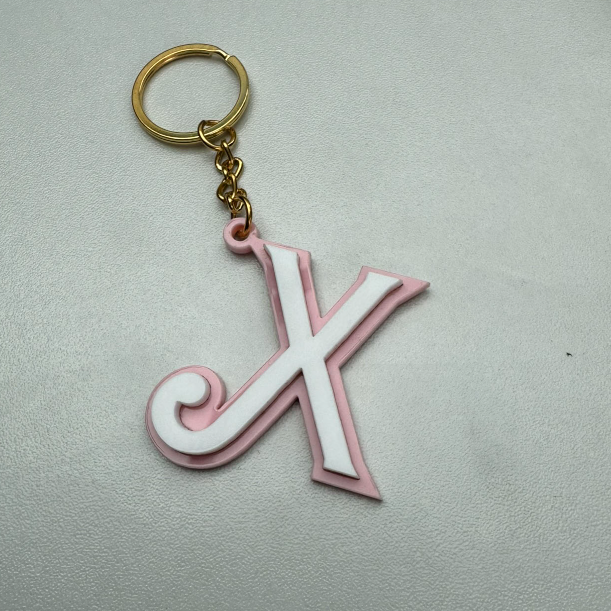 Barbie Style Initial Keyring