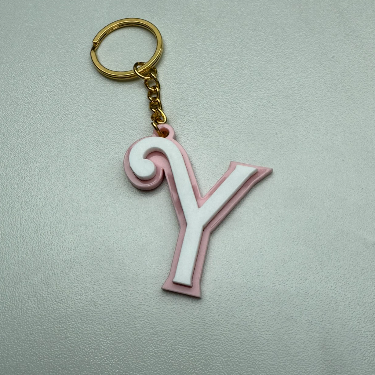 Barbie Style Initial Keyring