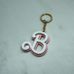 Barbie Style Initial Keyring