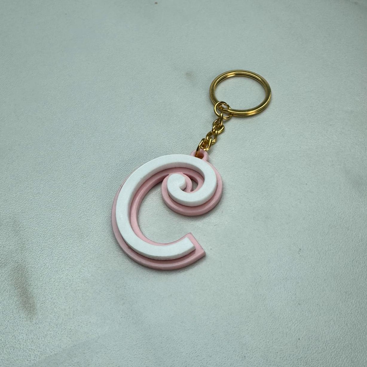 Barbie Style Initial Keyring