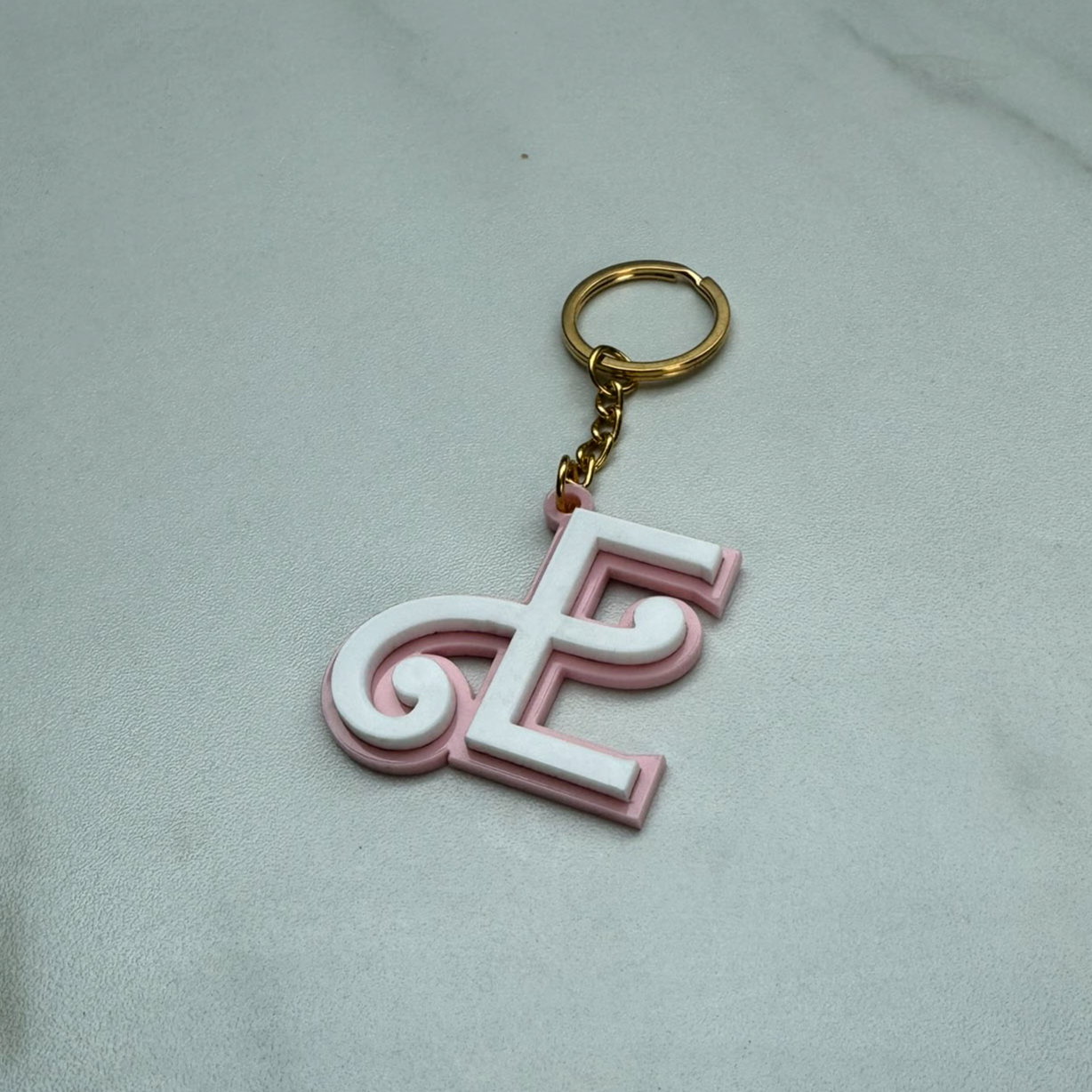 Barbie Style Initial Keyring
