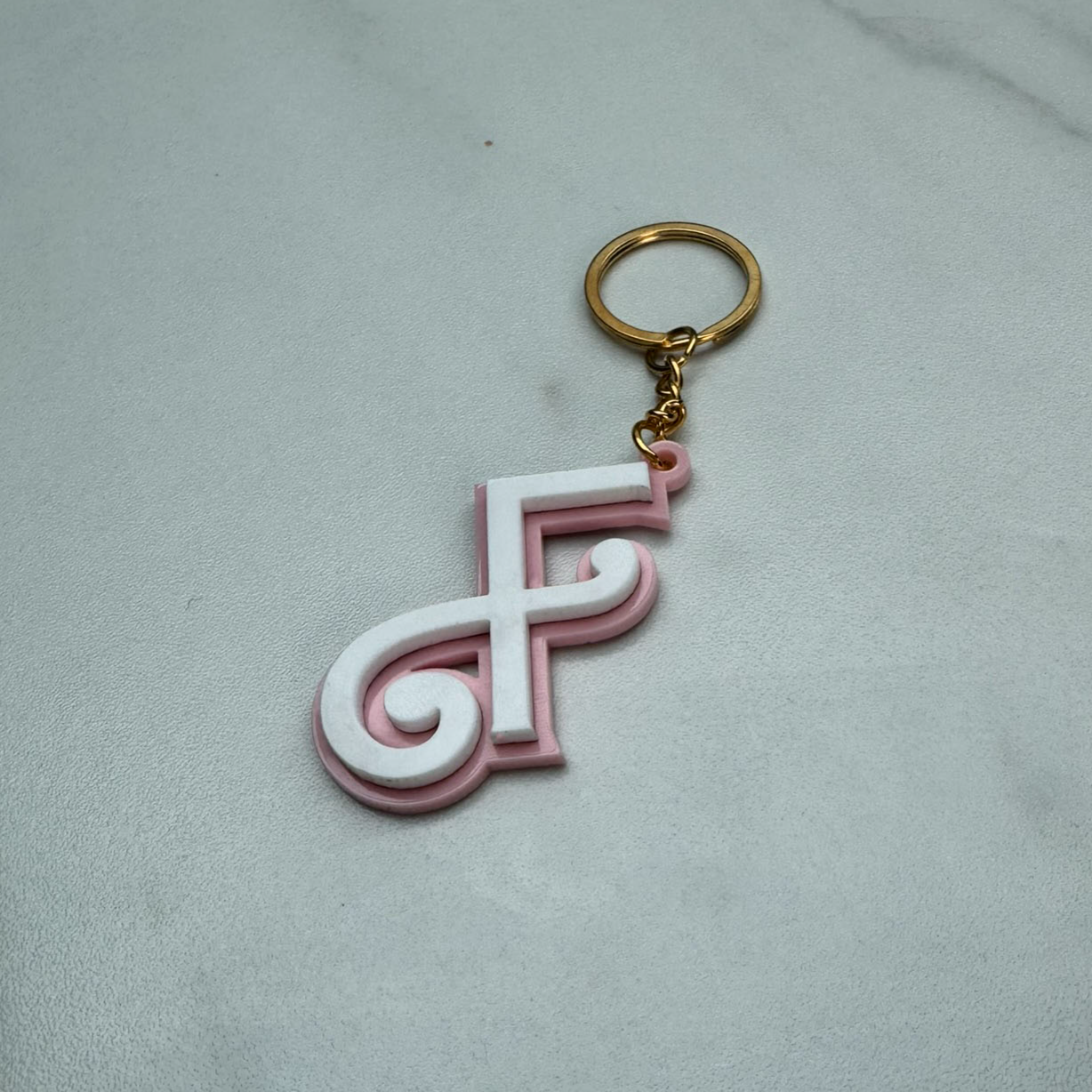 Barbie Style Initial Keyring
