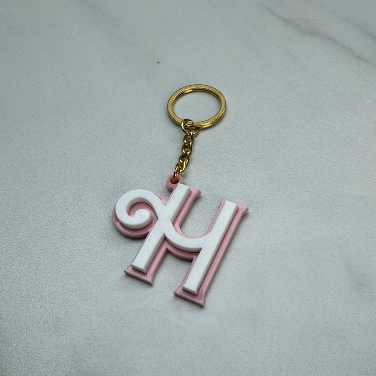 Barbie Style Initial Keyring
