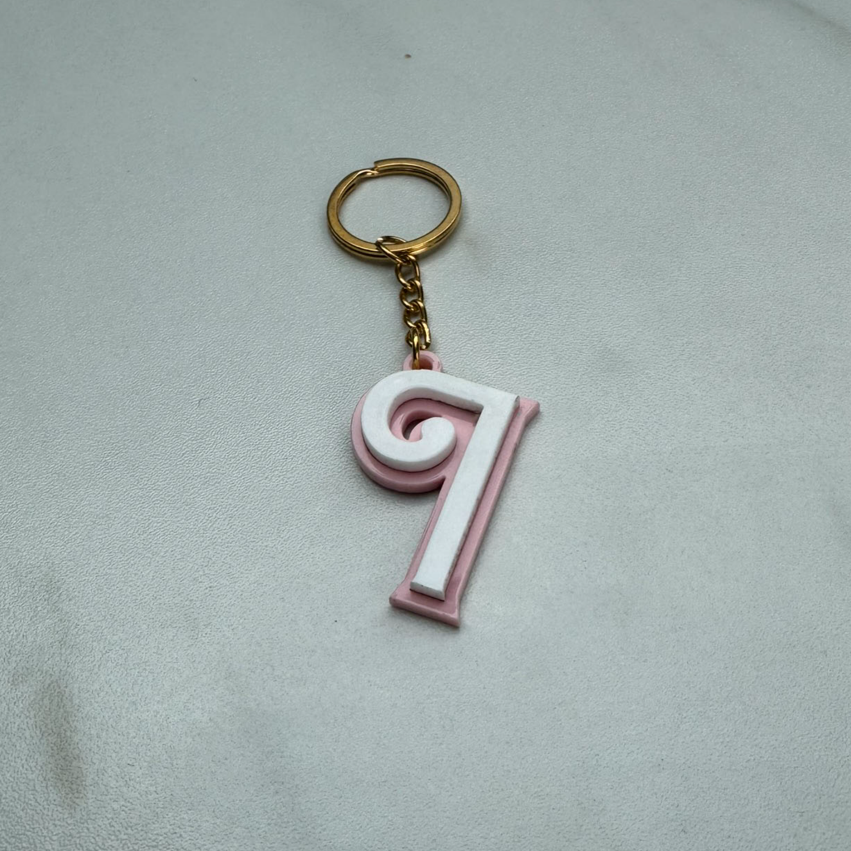 Barbie Style Initial Keyring
