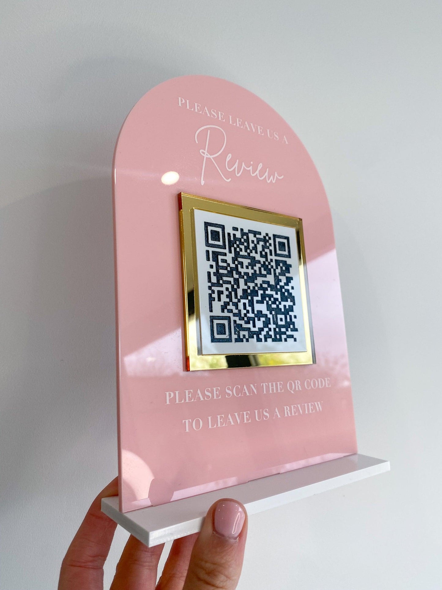 QR Code | Sign & Stand | Acrylic Business Sign
