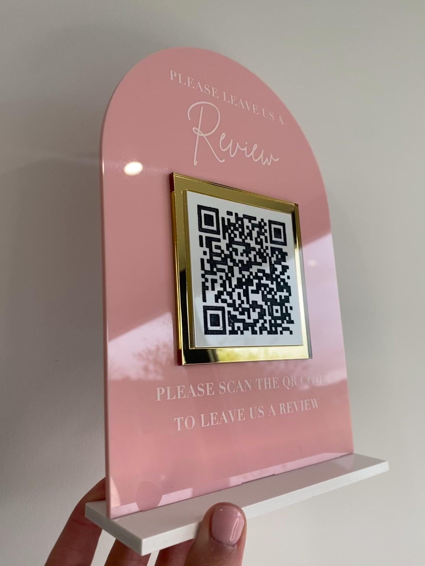QR Code | Sign & Stand | Acrylic Business Sign