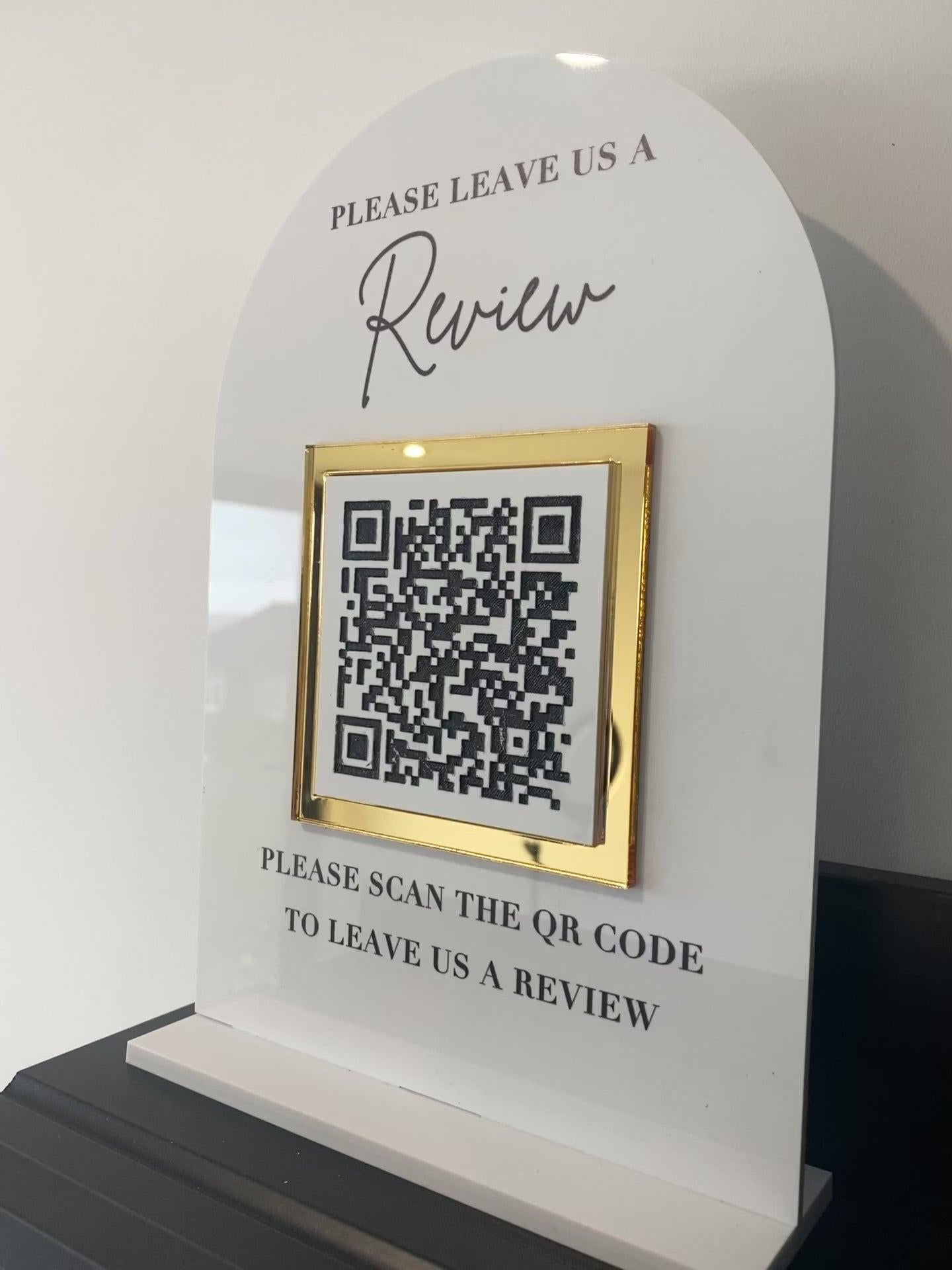 QR Code | Sign & Stand | Acrylic Business Sign