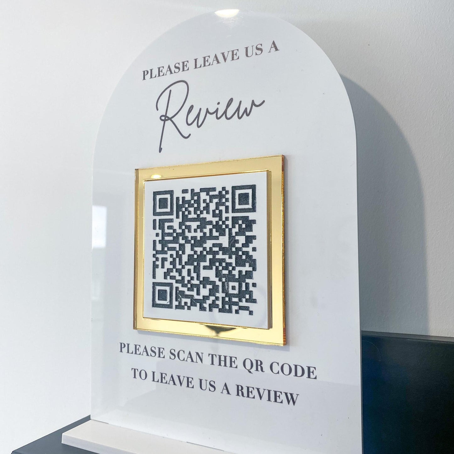 QR Code | Sign & Stand | Acrylic Business Sign