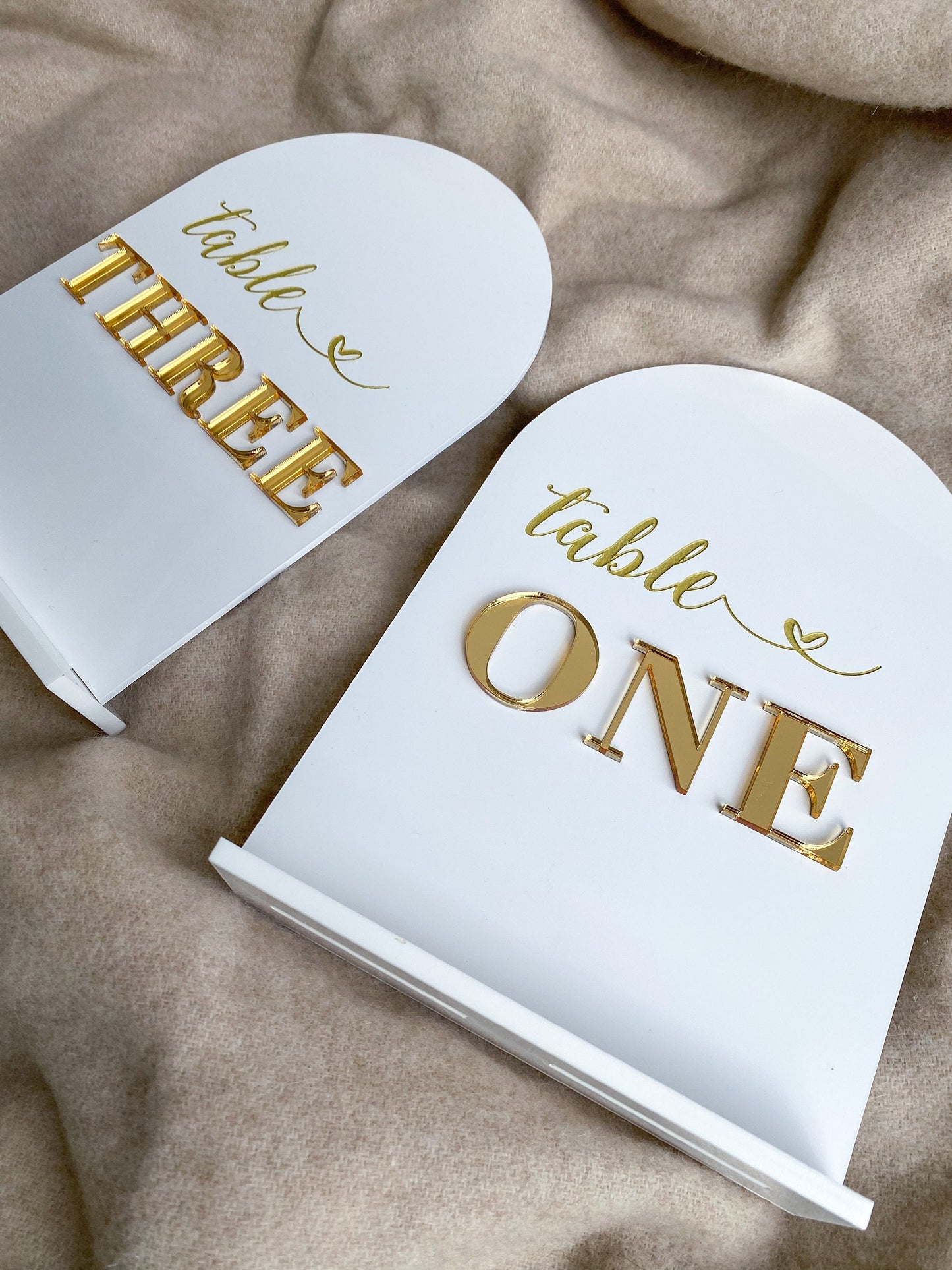 Wedding Table Acrylic Arch Sign