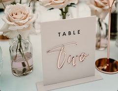 Wedding Table Acrylic Rectangle Sign