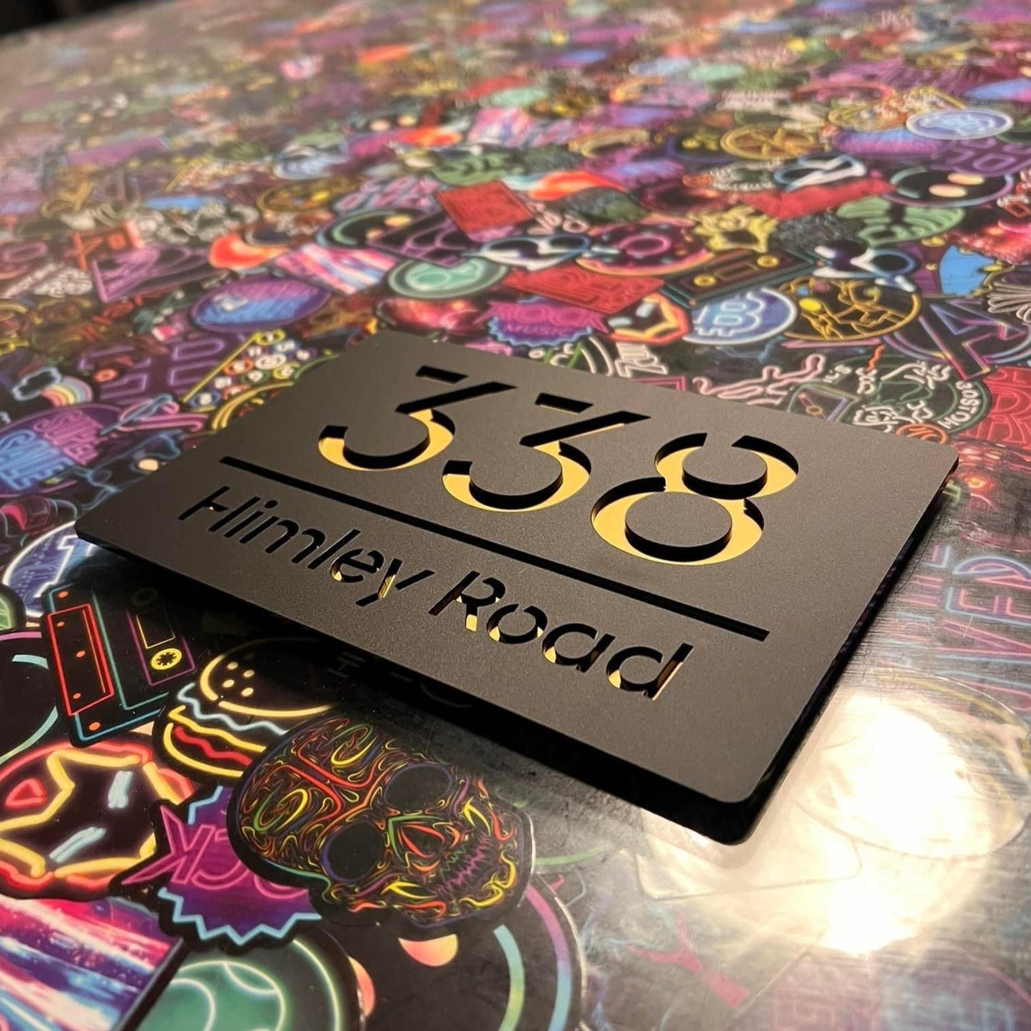 Personalised Floating House Address Sign Plaque