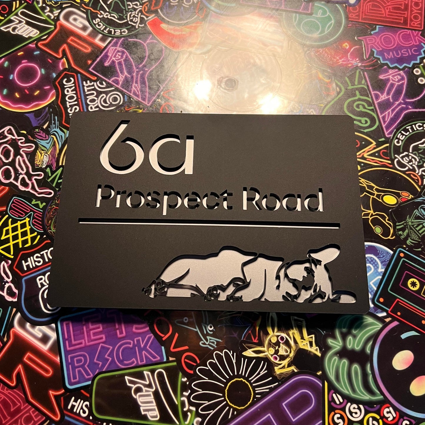 Personalised Floating House Address Sign Plaque