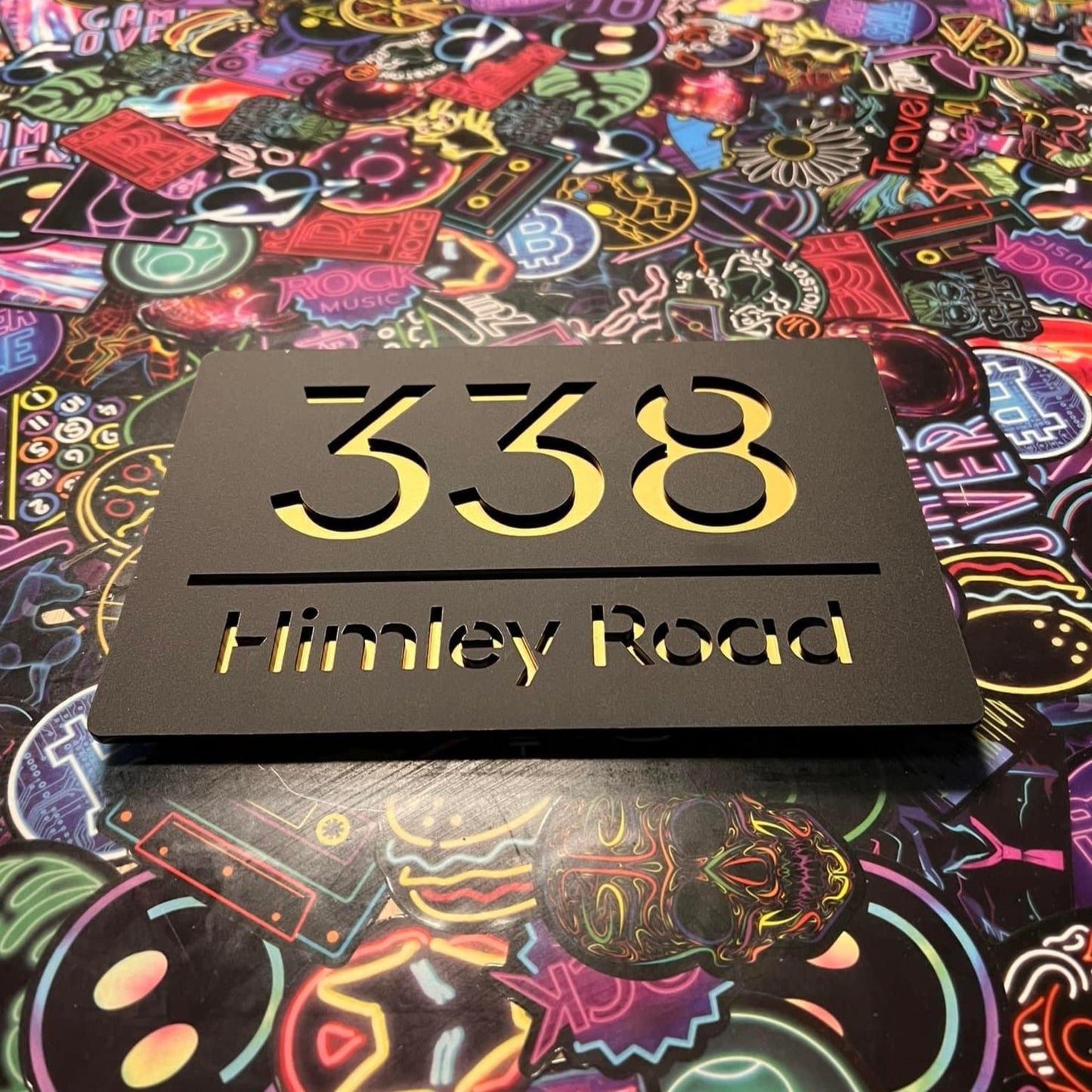 Personalised Floating House Address Sign Plaque