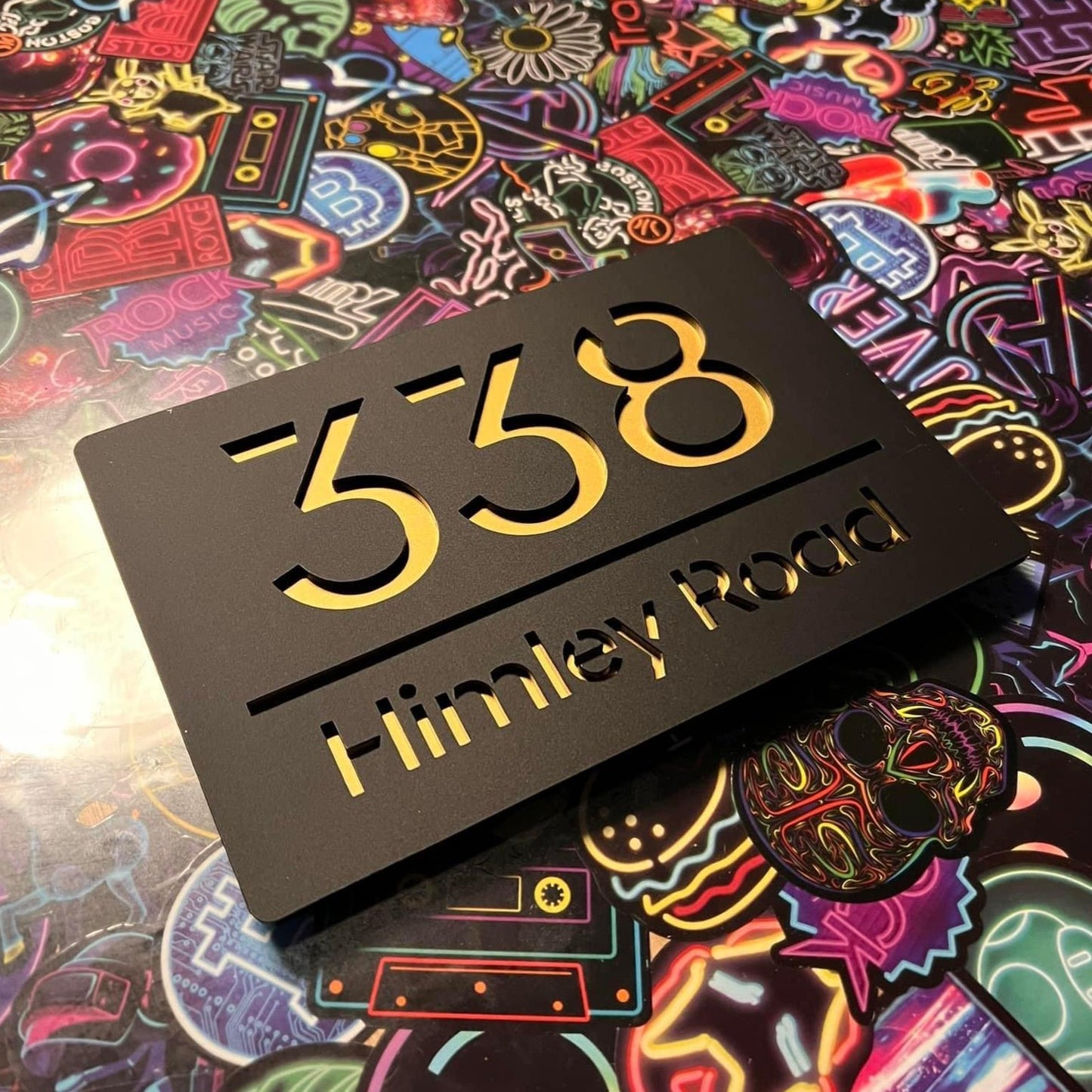 Personalised Floating House Address Sign Plaque