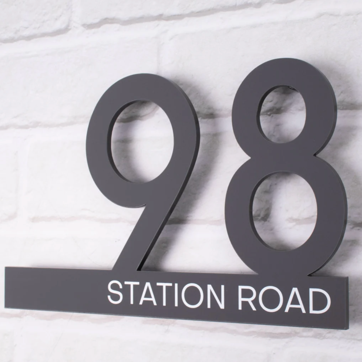 Personalised Modern 3D Effect Acrylic Floating House Address Sign