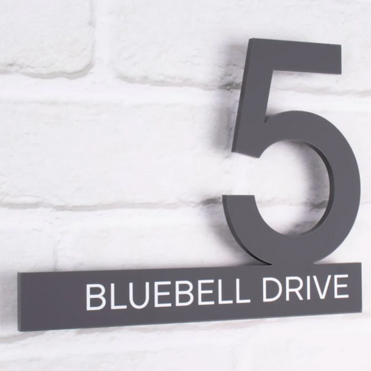 Personalised Modern 3D Effect Acrylic Floating House Address Sign